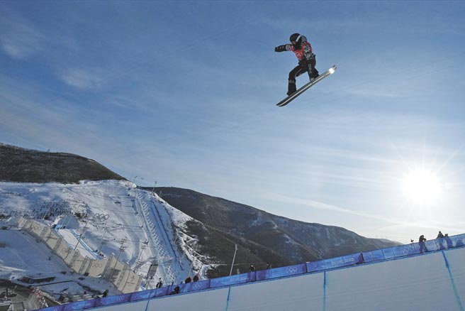 美国雪板名将怀特在北京完成个人第5次冬奥征战。（美联社）