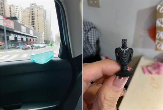 网友把公仔拿来挂口罩，也有人指出「黑豹」公仔品质最佳。（图／翻摄脸书我爱全联-好物老实说）