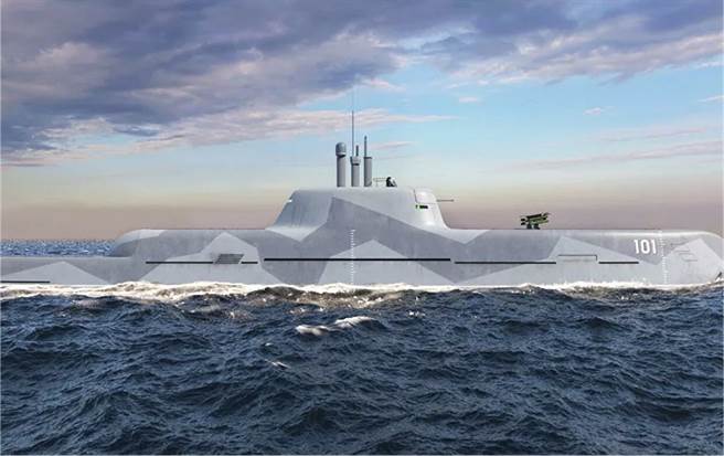 中间角度的哨兵潜水/巡逻两用舰。(图/Rubin Design Bureau)