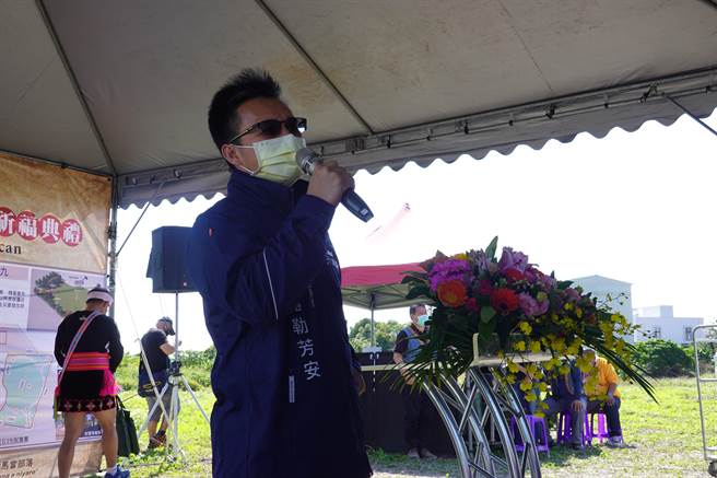 台东市马当部落聚会所16日动土。（蔡旻妤摄）