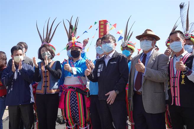 台东市马当部落聚会所16日动土。（蔡旻妤摄）
