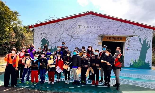 霞云国小探索大豹社迁徙轨迹学童童趣画出路线图。（霞云国小提供／吕筱蝉桃园传真）