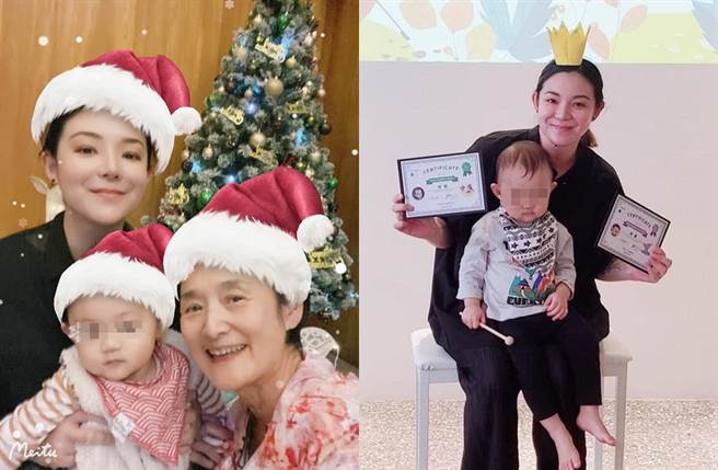 欧阳靖如今回到台湾跟母亲谭艾珍养育新酱。（图／翻摄自欧阳靖・里东京生存记脸书）