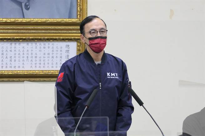 國民黨主席朱立倫主持中常會。（趙婉淳攝）