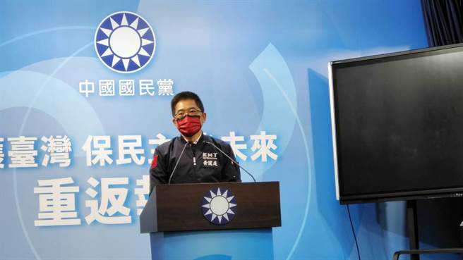 國民黨祕書長黃健庭。（趙婉淳攝）