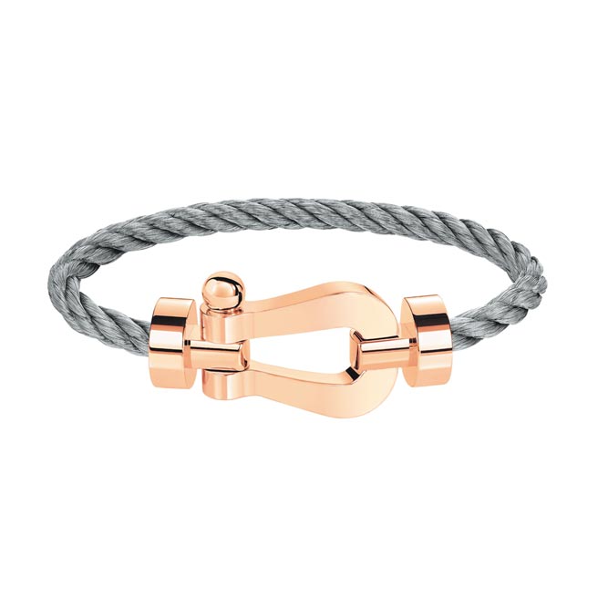 FRED Force 10 XL玫瑰金帆船鍊扣手鍊，32萬2300元。（FRED提供）