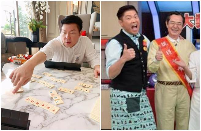 曾国城（左一）、巴戈（左二）师徒两2014年曾在《型男大主厨》中同台。（摘自脸书、三立提供）