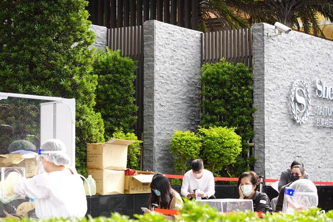 台东桂田酒店433人快筛结果出炉。（蔡旻妤摄）