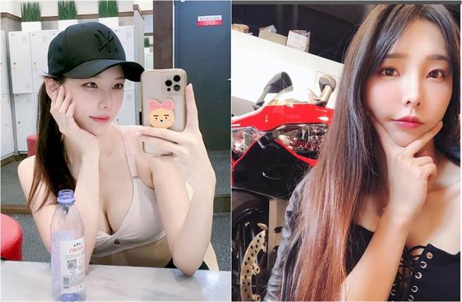 网红王晨飘常穿着甜美性感服装骑重机，画面超美好，她也因此被封为「重机女王」。(取材自e19910901 IG)