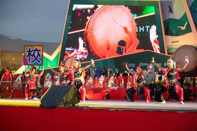 2022台灣燈會開幕表演，中華藝校是唯一獲邀學校代表。（校方提供）