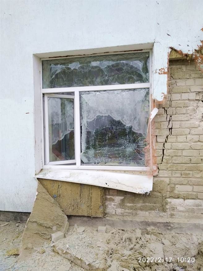 乌克兰军方公布亲俄叛军开火打中乌东地区幼稚园的画面。（图／撷取自乌克兰军方脸书）