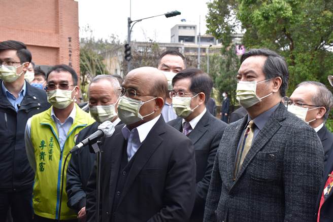 行政院长苏贞昌18日在苗栗表示将对进口日本蛋逐批查验。（谢明俊摄）