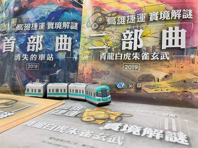 除了新上市的完結篇「鳳翼天翔」，為因應遊客前來高雄觀光，高捷也推出優惠組合包，內含首部曲、二部曲及三部曲解謎遊戲包各一包，讓遊客玩得盡興。(圖片提供/高雄捷運股份有限公司)
