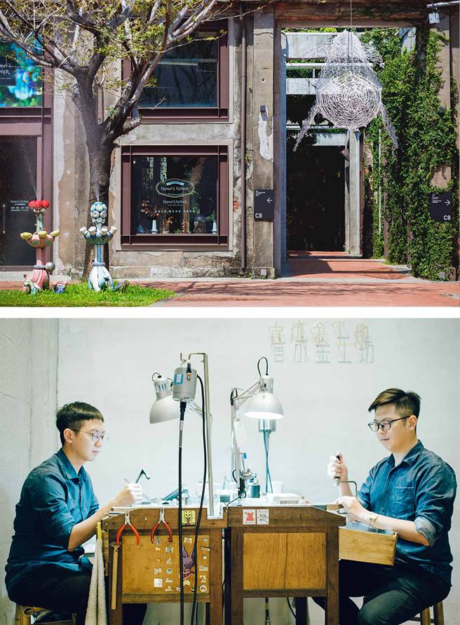 大义仓库格局有别于另外两区，规划大小坪数空间作为艺术家与文创人才的进驻计画的场域，并引入艺廊、职人品牌、餐饮休憩空间，成为多元的创意生活聚落。(图片提供/驳二艺术特区)