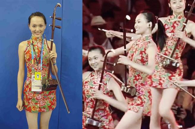 唐嫣18年前当「奥运宝贝」时旧照被挖出。(图/ 摘自微博)