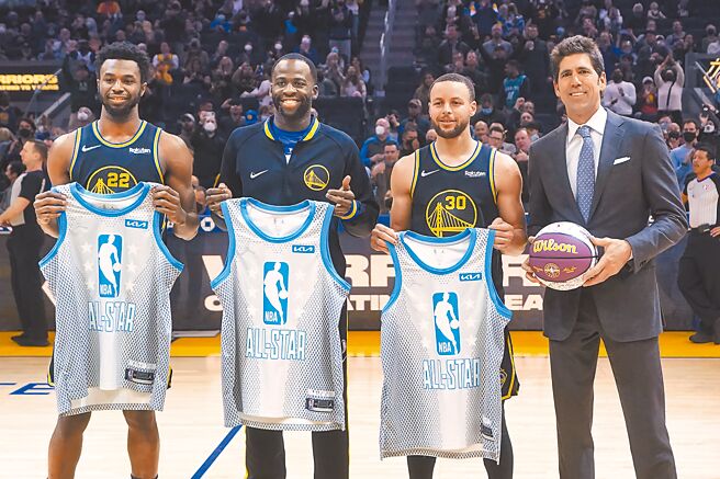 金州勇士本季有多达3人入选全明星赛。（美联社）