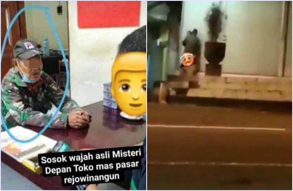 印尼老翁當街上演活春宮，向警方供稱自己120歲。（翻攝推特Mas uuL@bingungann）