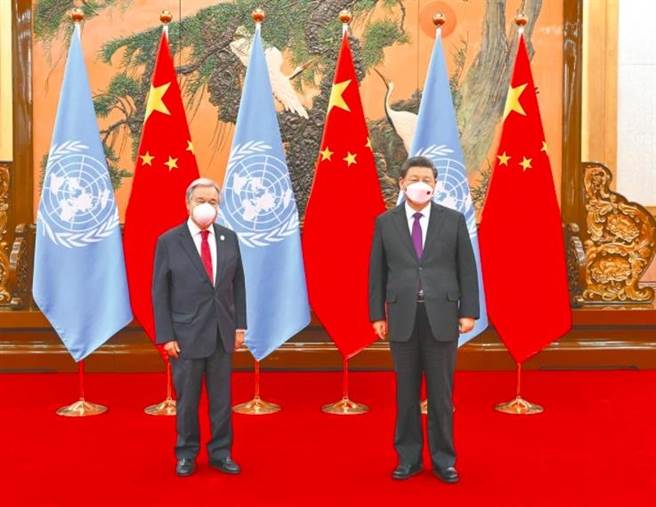 联合国秘书长古特雷斯（左）今年2月5日会见大陆国家主席习近平。（新华社）