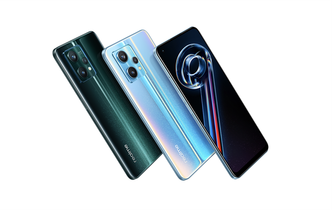 realme 9 Pro+，共推出星際銀、極光綠 2色，定價1萬5990元。（realme提供）