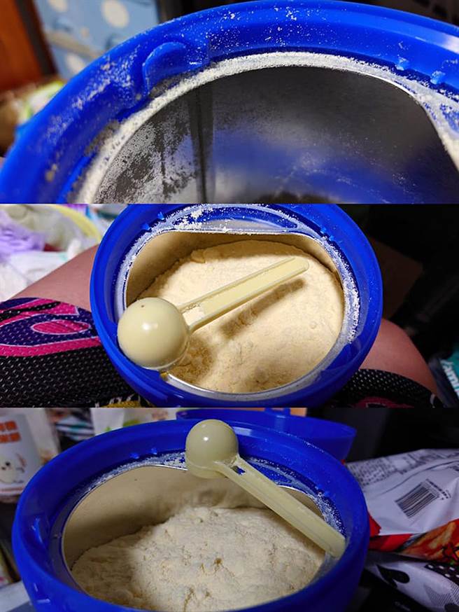 原PO发现奶粉罐内缺角的用途，惊喜连连。（图／翻摄自脸书社团《爆废公社二馆》）