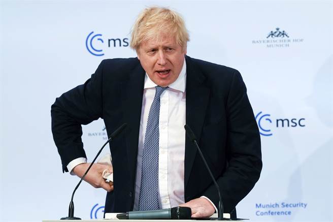 英國首相強生（Boris Johnson）表示，俄羅斯計畫發動「1945年以來歐洲最大戰爭」。（圖／美聯社）