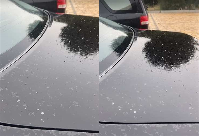 马祖18年来首次下冰霰。(气象局提供)