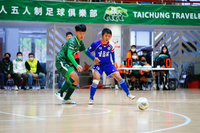 延续主场气势！五人制足球联赛「台中旅人」夺二连胜。（台中市政府提供）