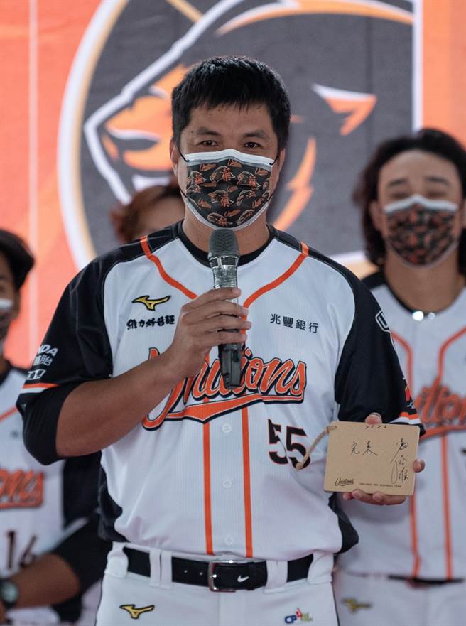 統一獅隊潘武雄。（毛琬婷攝）