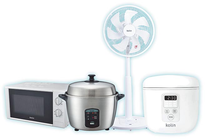 歌林冷气抢先购，微波炉、风扇、电子锅、电锅好礼4选1。（歌林提供）