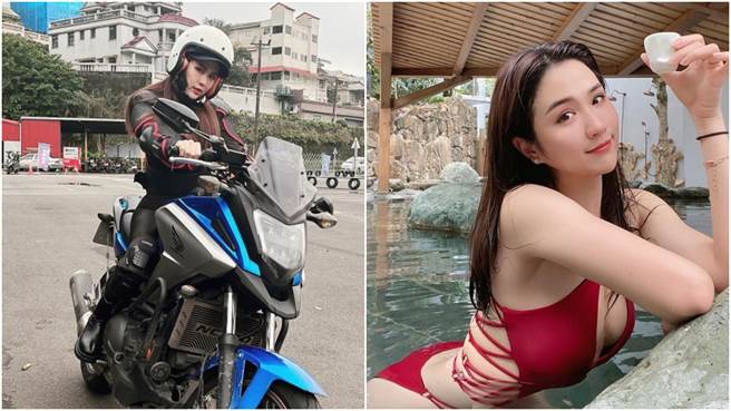 潘映竹近期爱上骑重机的感觉。（图/潘映竹IG）