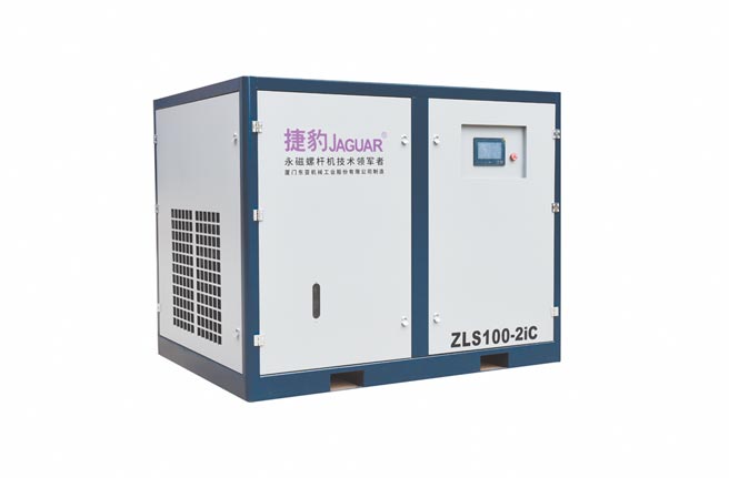 捷豹空氣壓縮機採用IE4永磁變頻超高效率馬達，節能省電。圖／業者提供