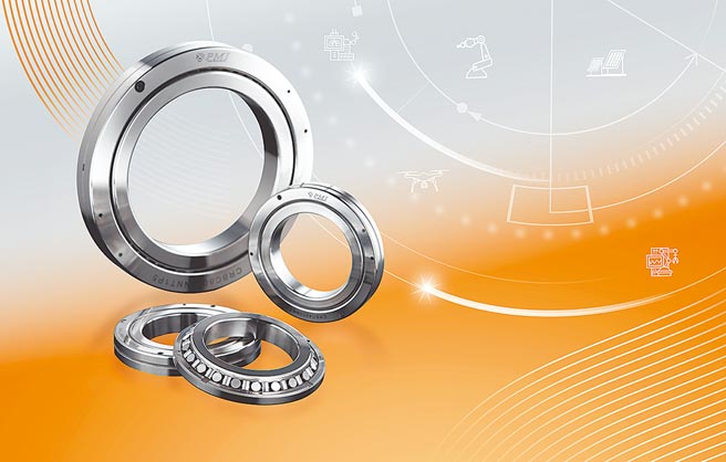 银泰生产的交叉滚柱轴承进入国际大厂供应链。图／业者提供