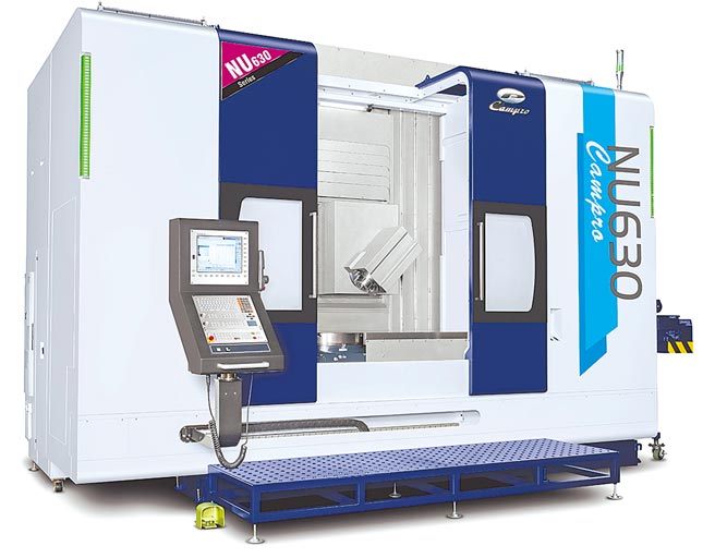 凯柏展出动柱式五轴加工机NU630。图／凯柏提供