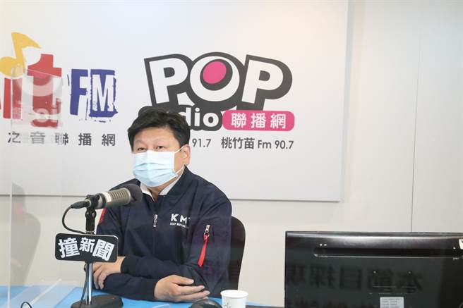 國民黨立委傅崐萁今接受廣播專訪。（POP撞新聞提供）