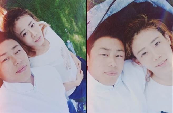 陳竹音分享和老公合影。（圖／翻攝自秒拍）