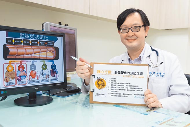 东元综合医院心臟加护中心主任林育伸医师提醒，心肌梗塞有年轻化趋势，应即早建立动脉硬化预防观念。图／东元综合医院提供
