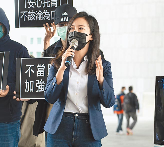 时代力量吴佩芸揭发华兴托育中心长期对婴儿不当照顾，虐童案如滚雪球越滚越大，她的声量也水涨船高。（吴佩芸提供／陈世宗台中传真）