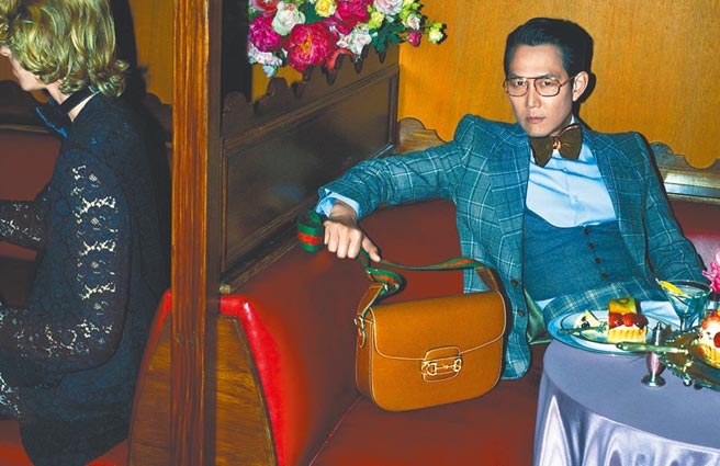 韩星李政宰在Gucci Love Parade影片中不怒自威，散发强大影帝气场。（Gucci提供）