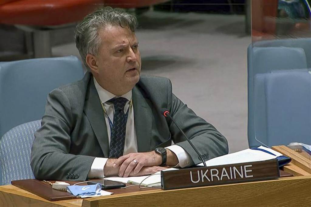 乌克兰驻联合国大使基斯利茨亚（Kyslytsya）。（美联社）(photo:ChinaTimes)