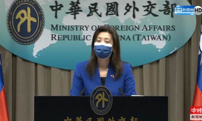 外交部记者会说明。(取自中时新闻网直播)