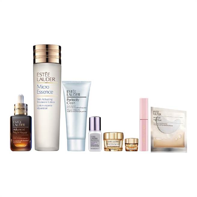 大叶高岛屋推出雅诗兰黛的年轻双天后加赠组，1万1680元。（大叶高岛屋提供）