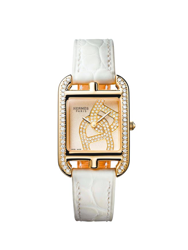 愛馬仕Cape Cod Chaine d’ancre玫瑰金鑲鑽款，49萬6600元。（HERMES提供）