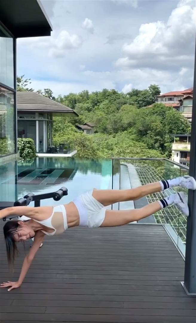 李元玲PO勤劳运动的照片打脸盗图的不肖业者。（图／翻摄自cathrynli IG）