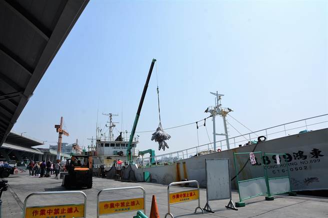 东港渔港渐渐展现国际大港的气势，除陆续有船只出入外，深水码头在完工后终于迎来首艘返乡大船「东鸿899号」。（谢佳潾摄）