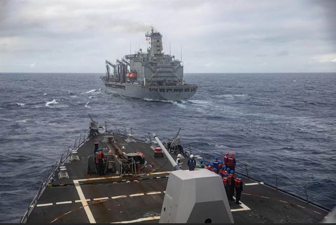 美舰强生号近日进行油料补给。取自第七舰队脸书