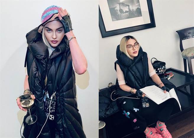 瑪丹娜日前曬美照狀態好到像是回春變16歲少女，但有部分網友認為修圖修太大，因為手臂青筋和皺紋就露餡。(圖/ 摘自瑪丹娜IG)