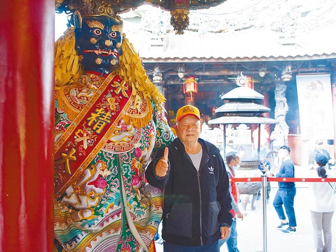 云林县北港朝天宫庄仪团诉说千里眼与顺风耳将军的故事，登录为云林民俗保存者。（张朝欣摄）