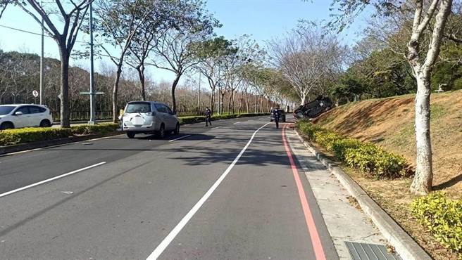 台中市后里中科园区发生交通事故。（民眾提供）