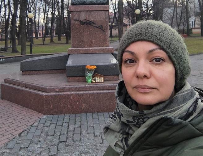 乌克兰国民女兵之称的琳娜茨维拉（Iryna Tsvila）。（取自Iryna Tsvila脸书）