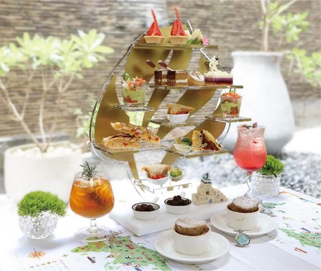 （北投大地酒店7周年慶推出買一送一住房專案，並送「環遊世界下午茶」。圖／大地酒店提供）